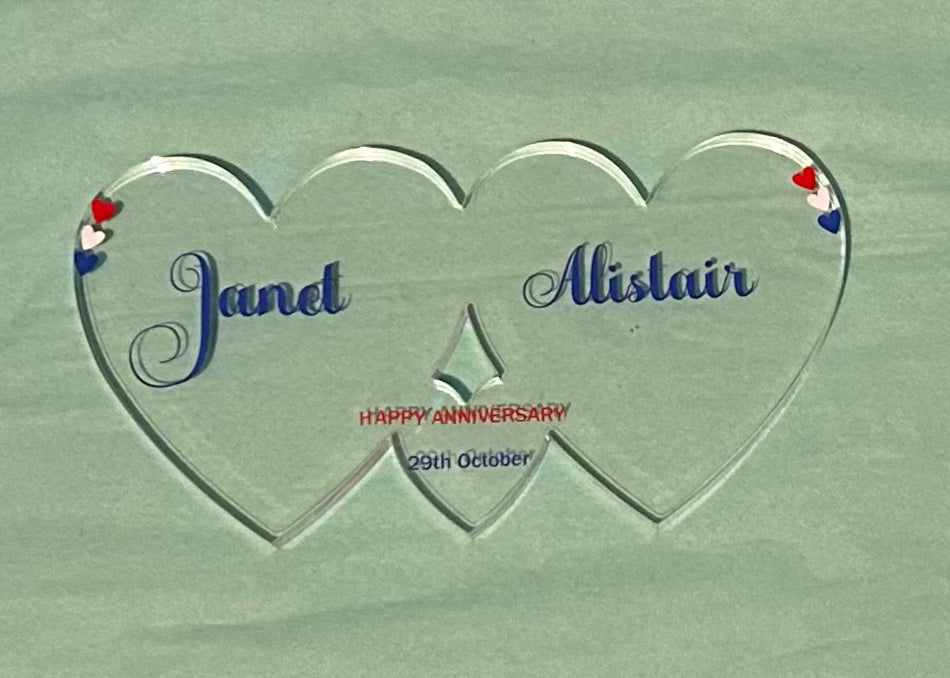 Couples Free Standing Celebration Heart