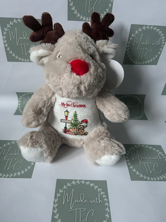 Personalised Reindeer Teddy