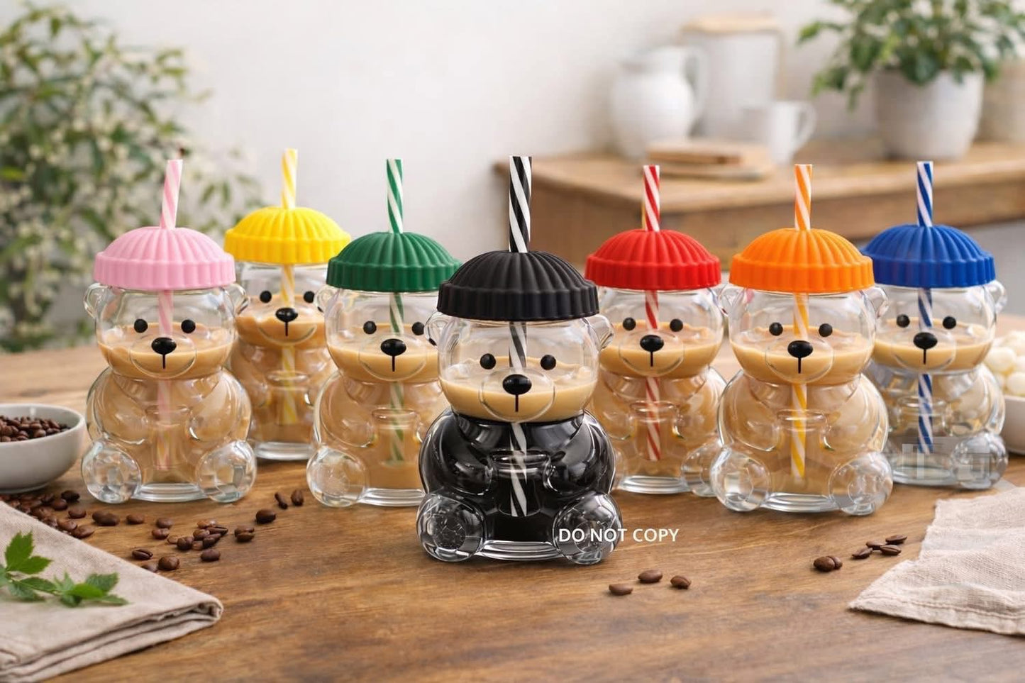 Glass Teddy Bear Cup