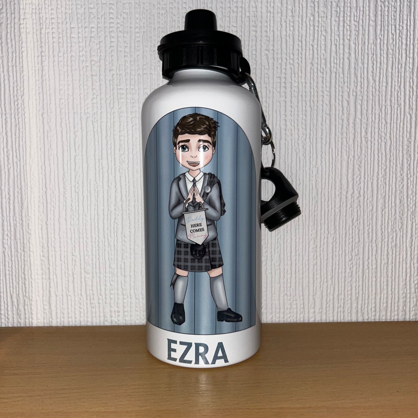 Personalised water bottles -Page Boy themed