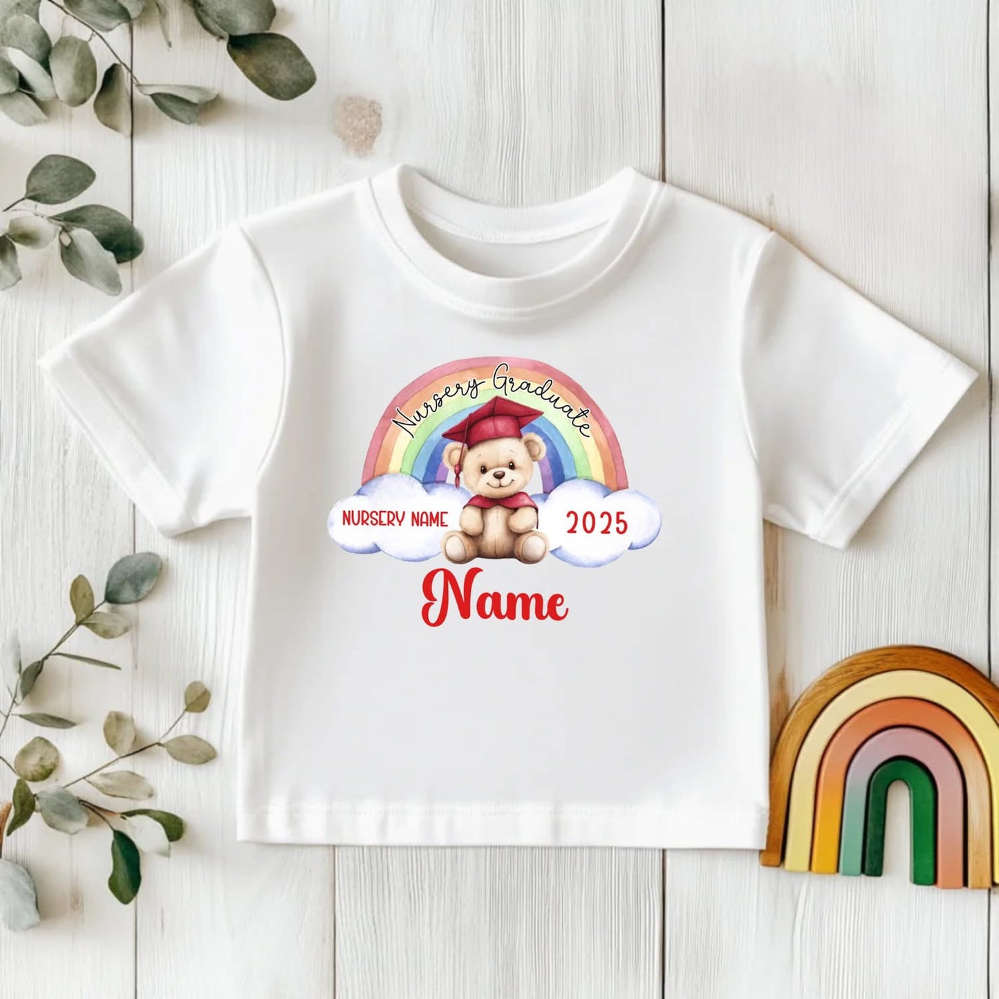 Nursery Leaver T Shirt- Rainbow - Girl