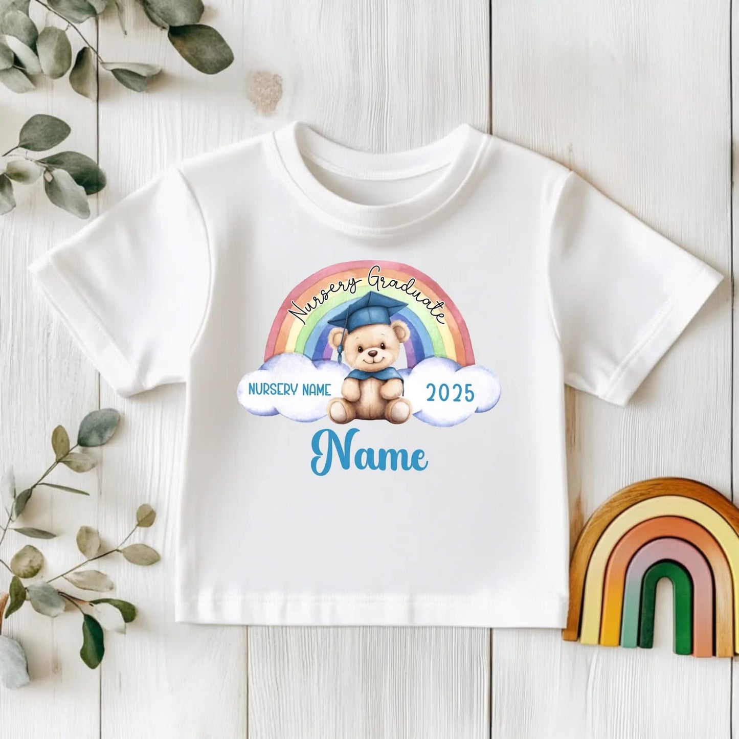 Nursery Leaver T Shirt- Rainbow - Boy