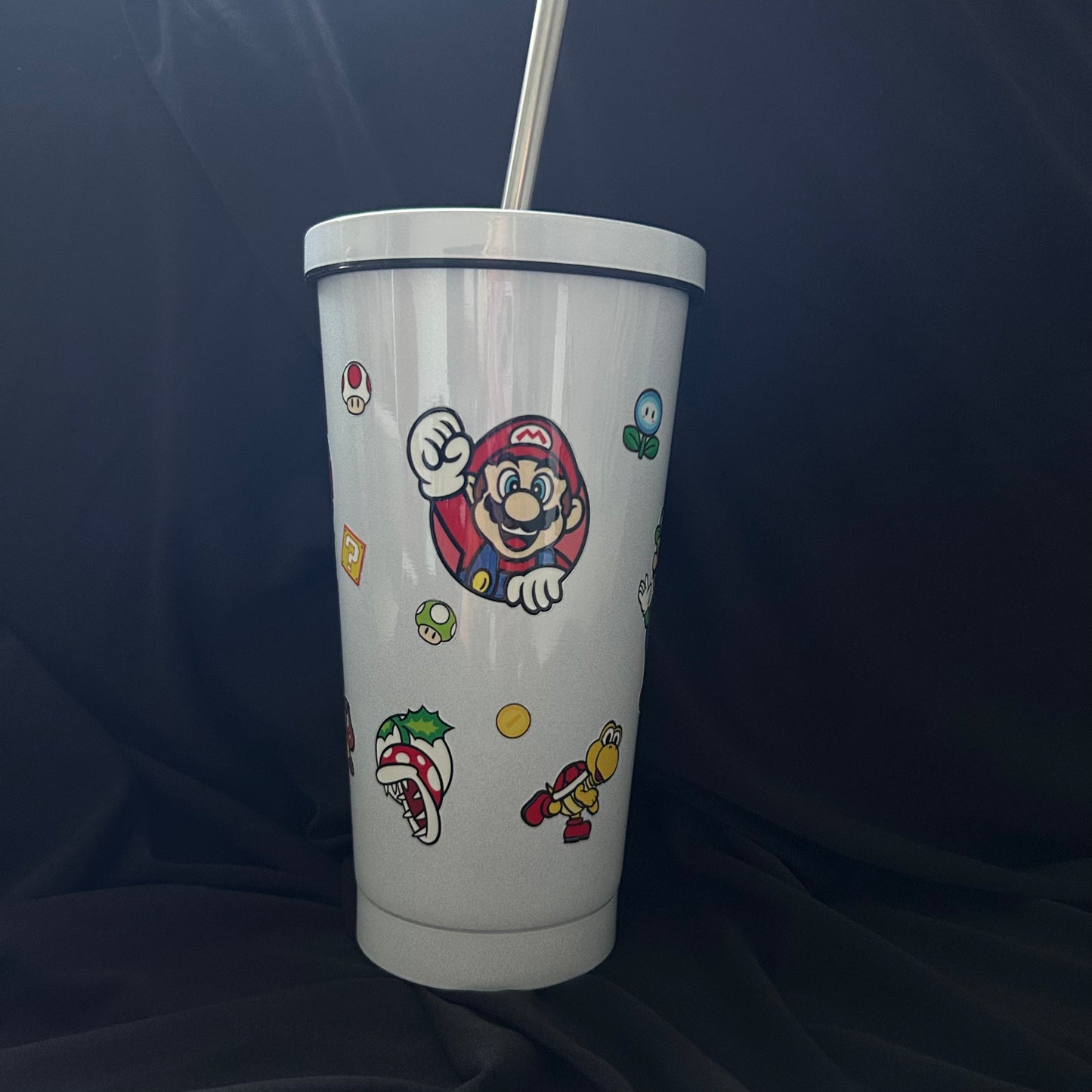 Double Walled Gold Trim Tumbler