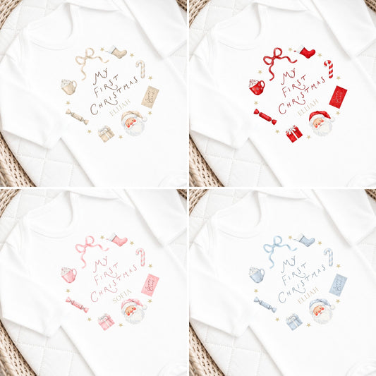 1st Christmas Baby Grow