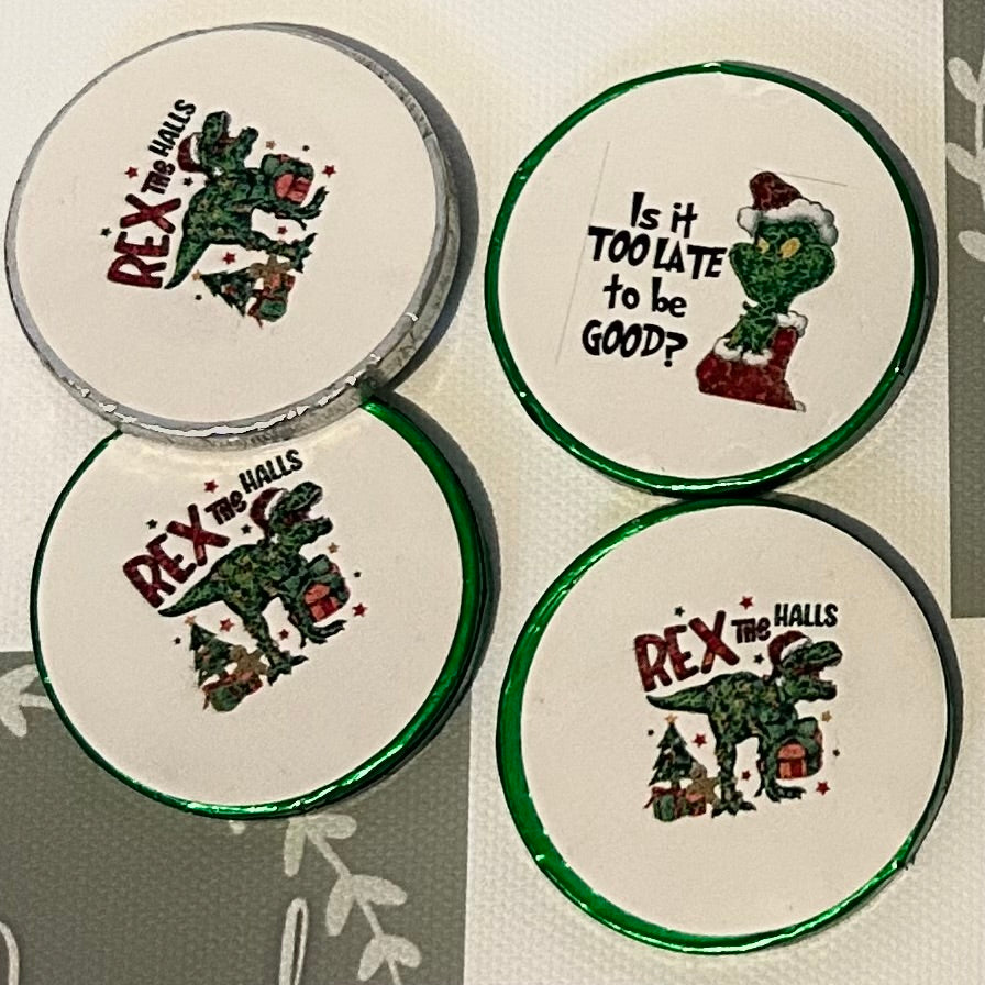 Personalised Chocolate Labels for Chocolate Coins