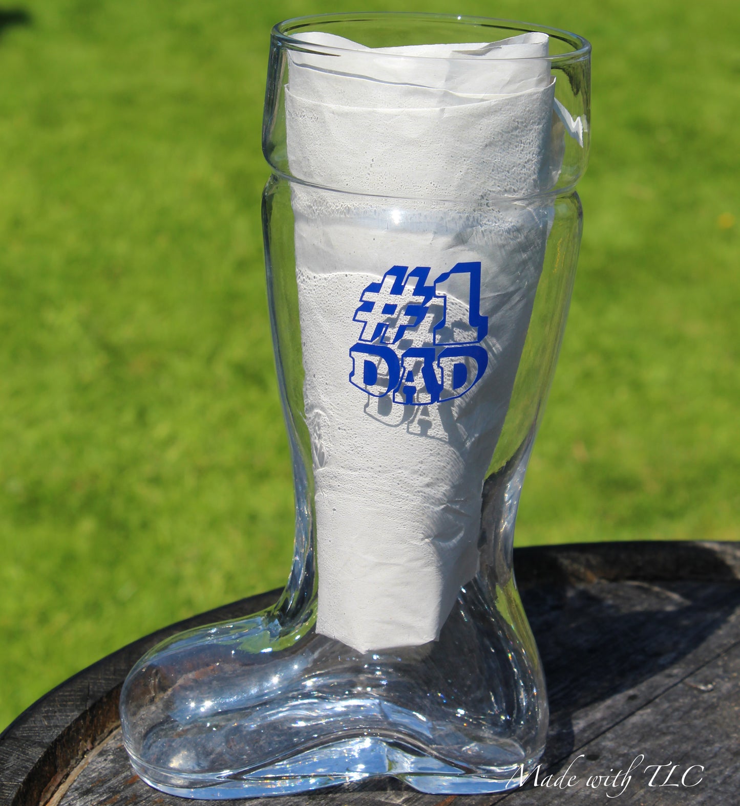 N0 1 Dad Beer Boot Glass