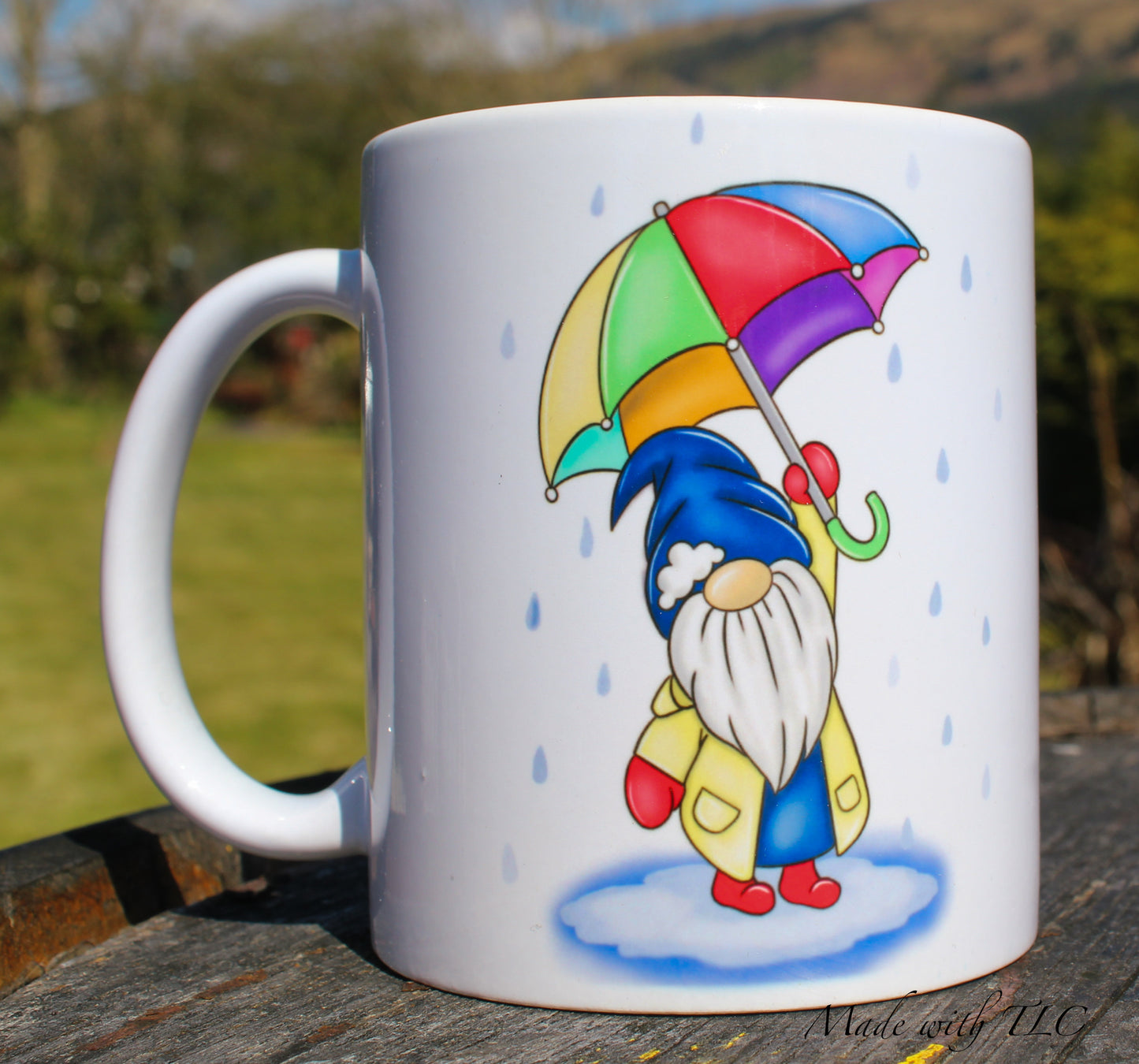 Rainy Days Gonk in Wellington Boots Mug