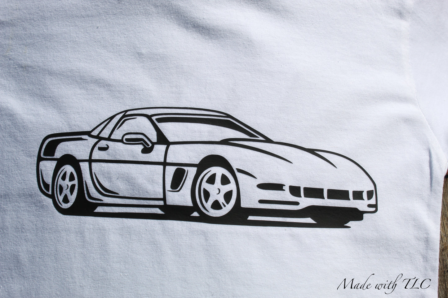 Childrens colour in again and again T shirt- Car Design