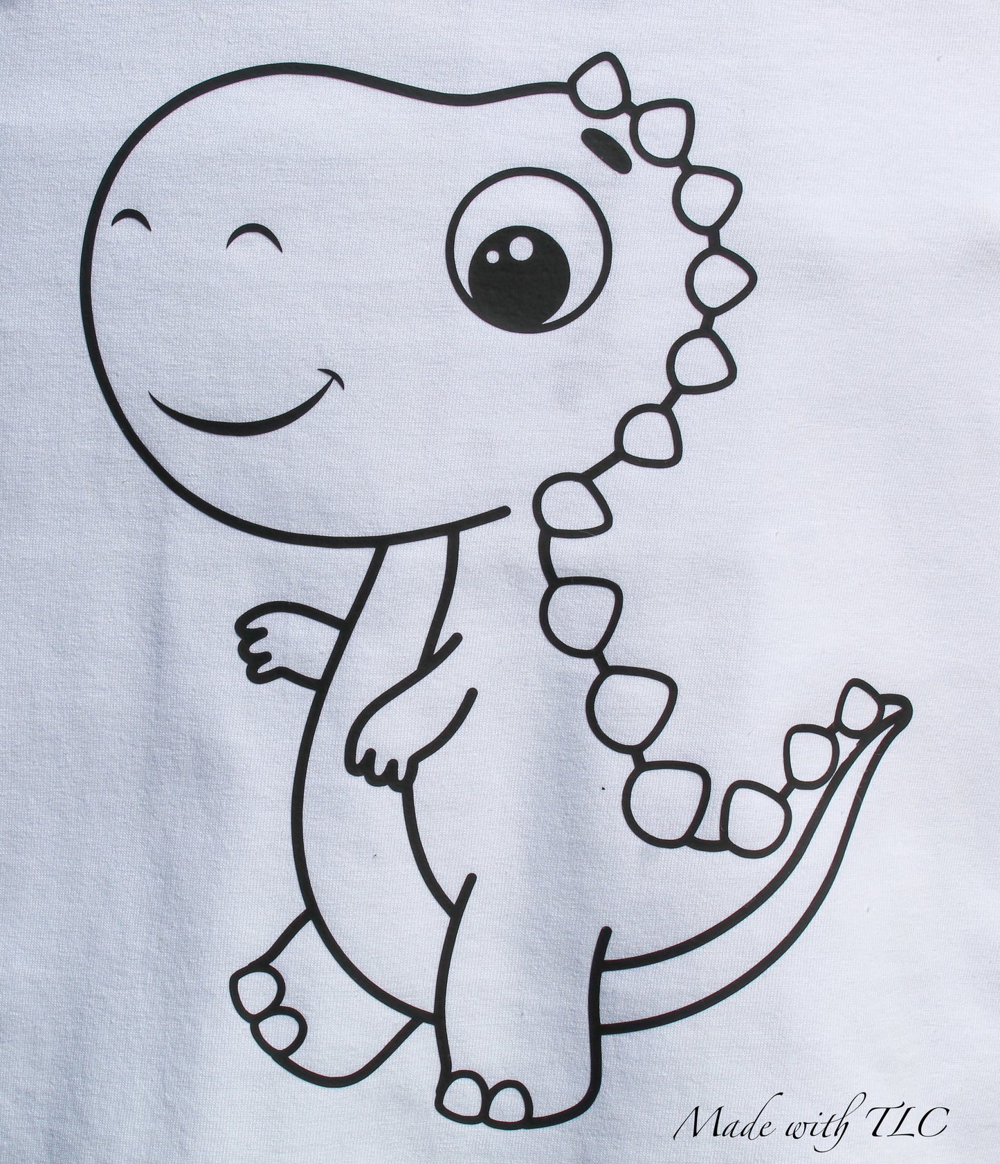 Childrens colour in again and again T shirt- Dinosaur