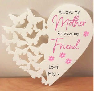 Mothers Day Free Standing Butterfly Heart