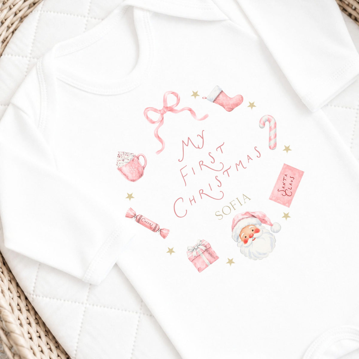 1st Christmas Baby Grow