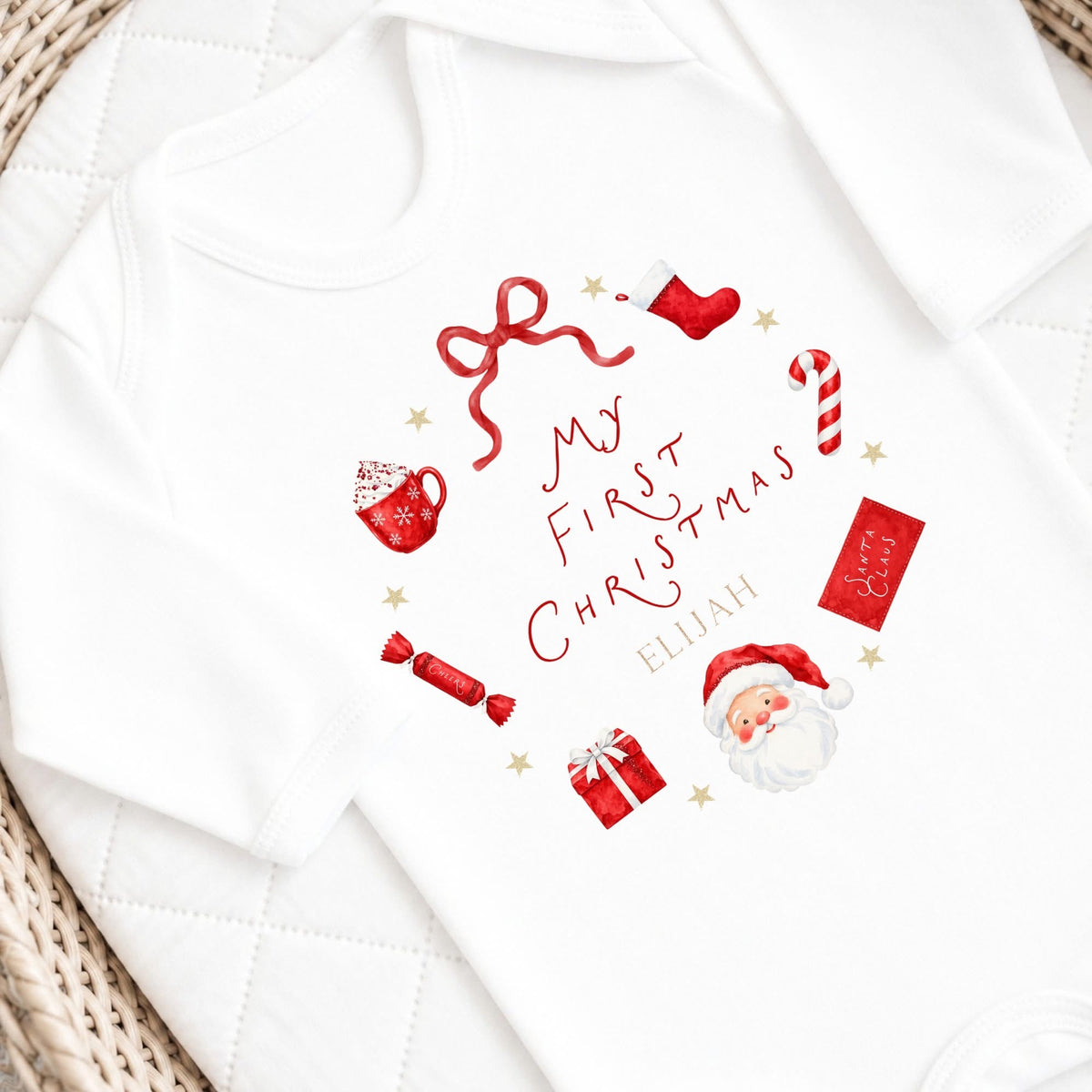1st Christmas Baby Grow