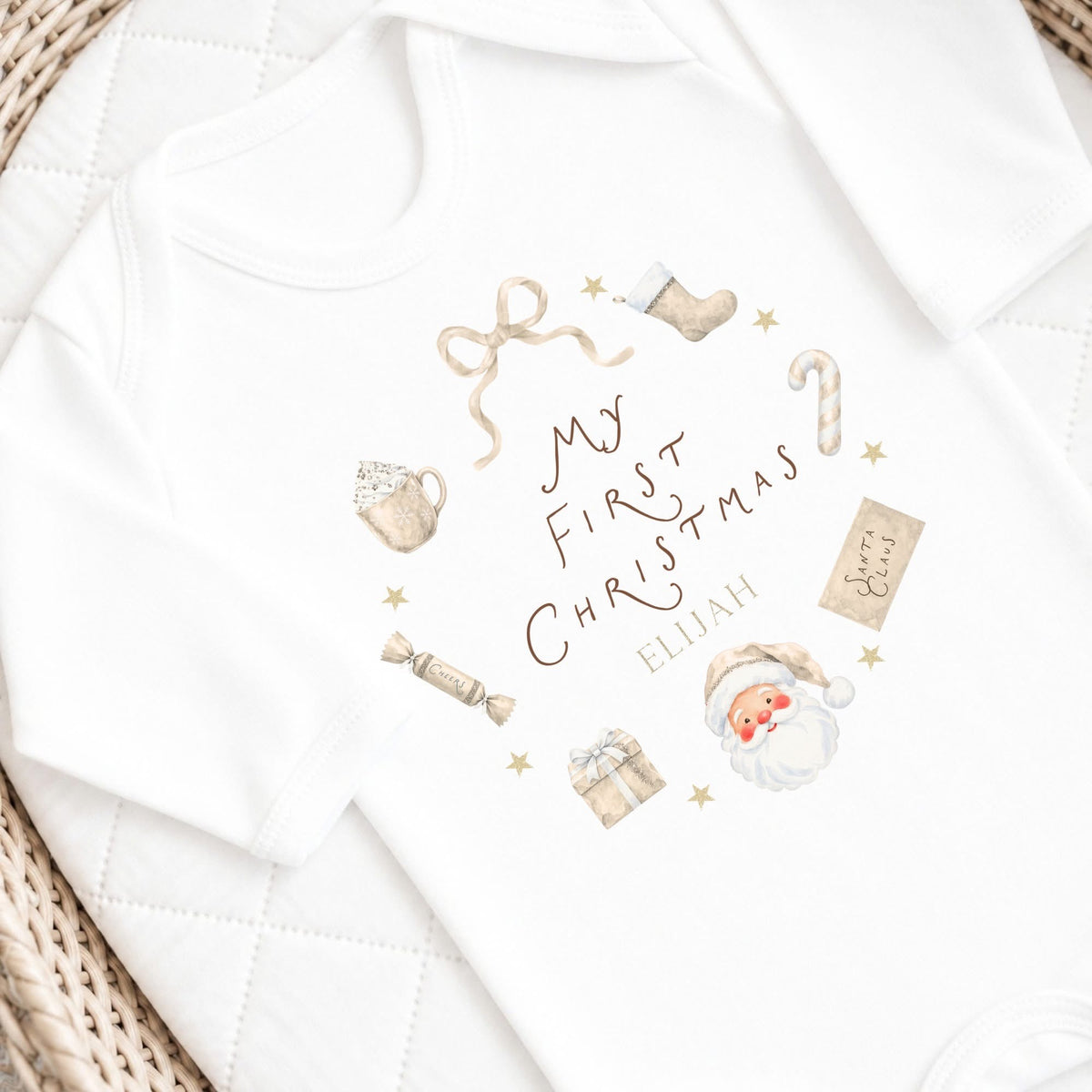 1st Christmas Baby Grow