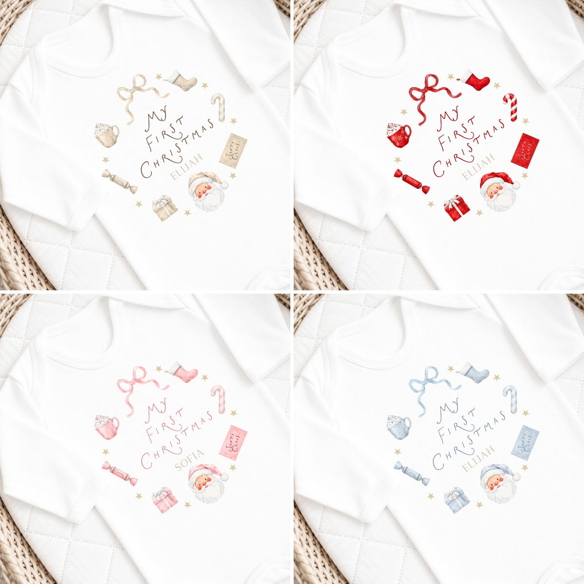 1st Christmas Baby Grow