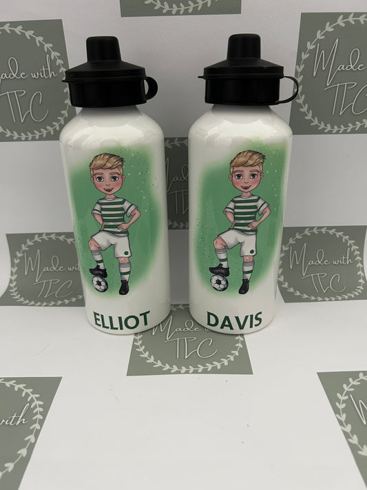 Personalised Water Bottle - Football themed