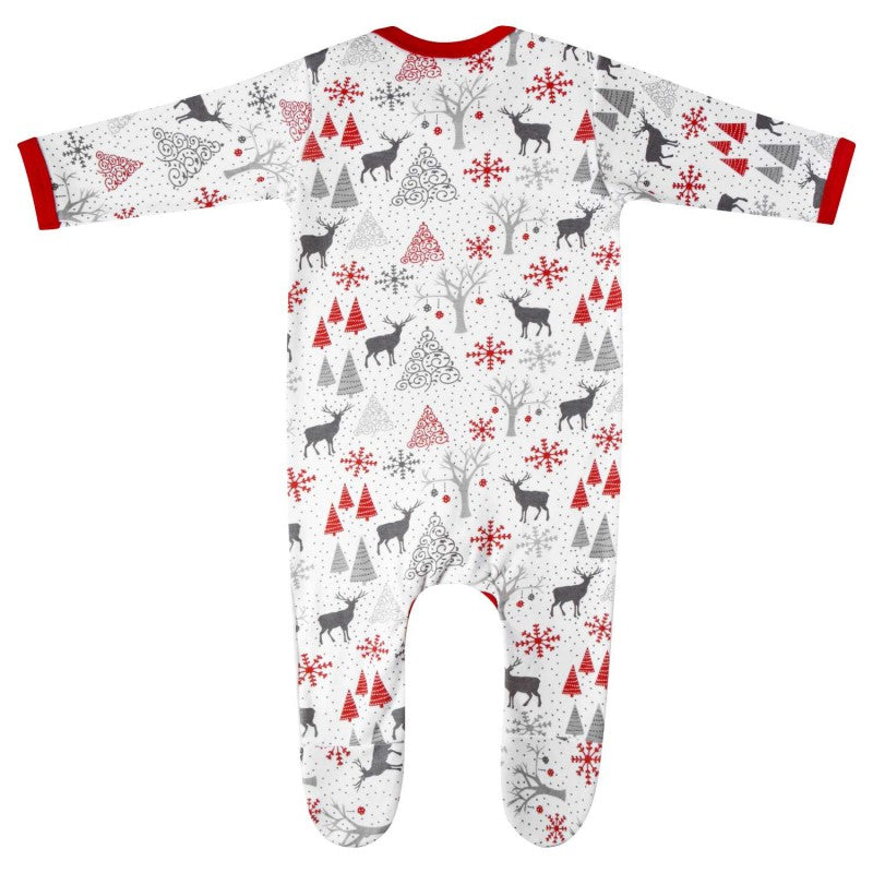 Luxury Personalised Family Christmas Matching Grey & Red Reindeer PJ'S - BABY /CHILDRENS