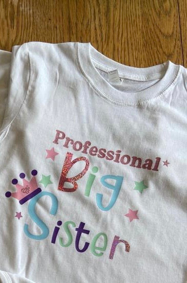 Personalised Big Sister T Shirt