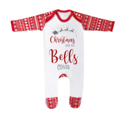Luxury Personalised Family Christmas Matching Festive Red inspired Design PJ'S - Adults
